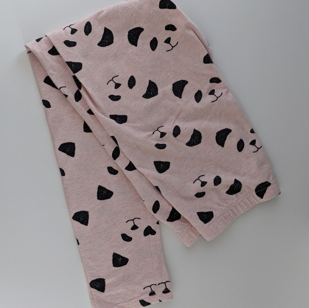 Girls Pink Panda PJ Bottoms